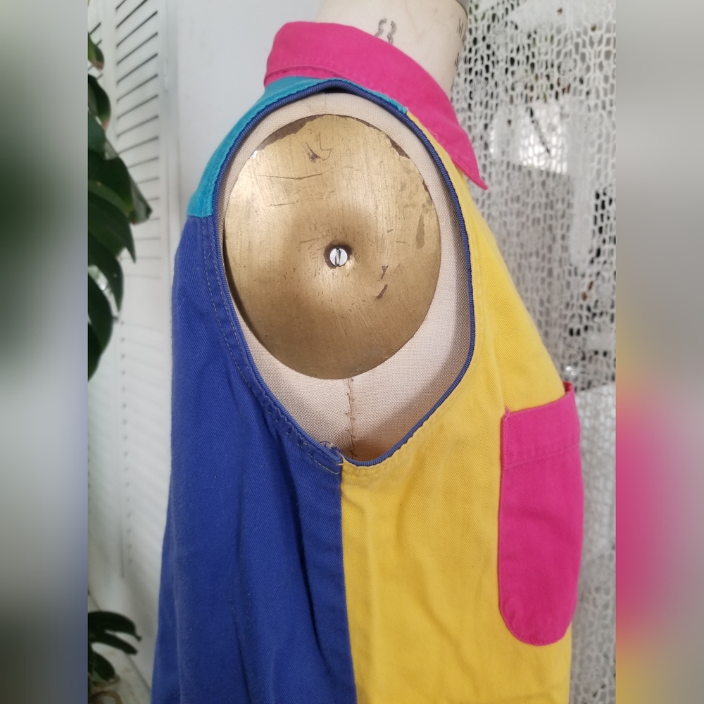 GITANO Color Block Button Down Dress Shirt - Picture 6 of 11